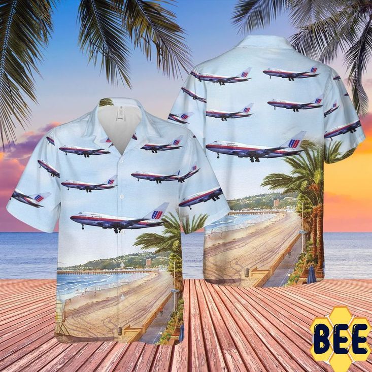 United Airlines Boeing 747sp-21 Trending Hawaiian Shirt