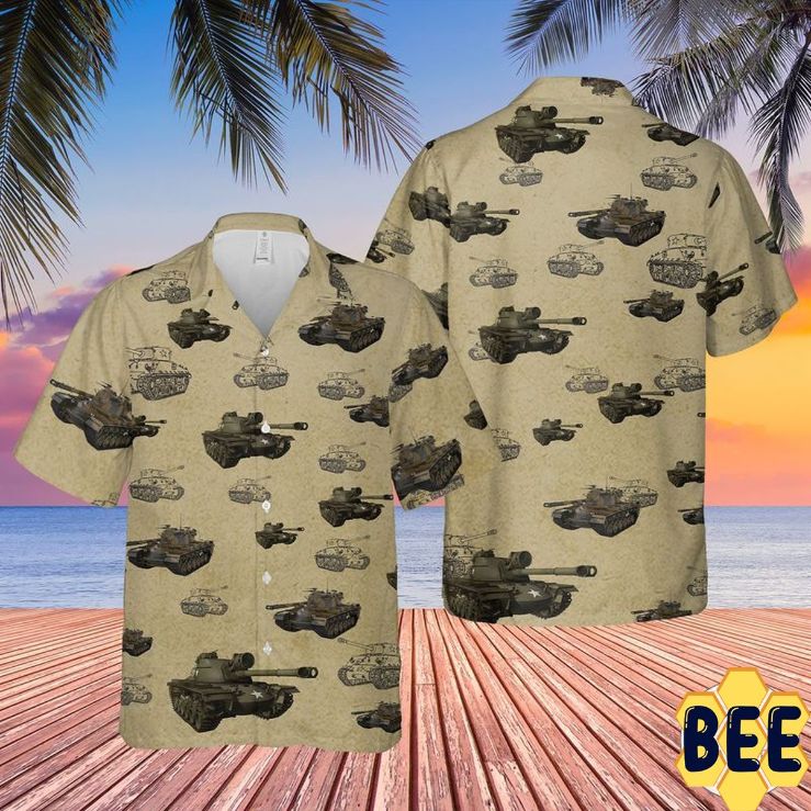 United States Army M48 Patton Tank Trending Hawaiian Shirt