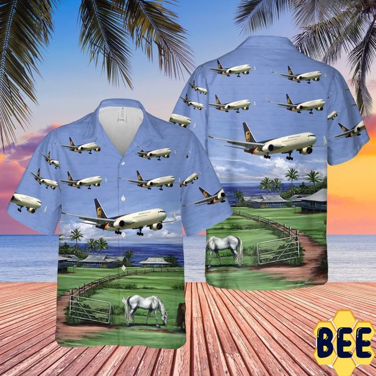 Ups Boeing 767-300fer Trending Hawaiian Shirt