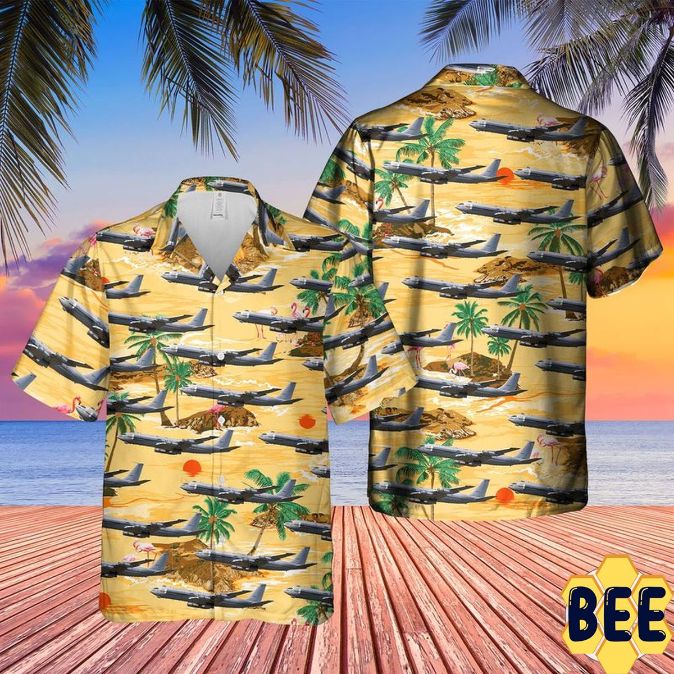 Us Air Force Boeing 707-321b Trending Hawaiian Shirt