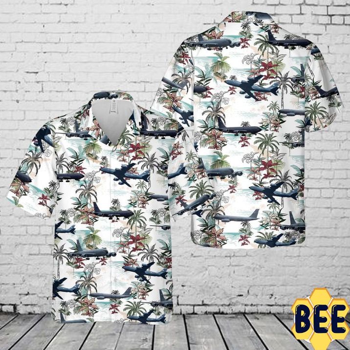 Us Air Force Boeing Kc-135r Trending Hawaiian Shirt