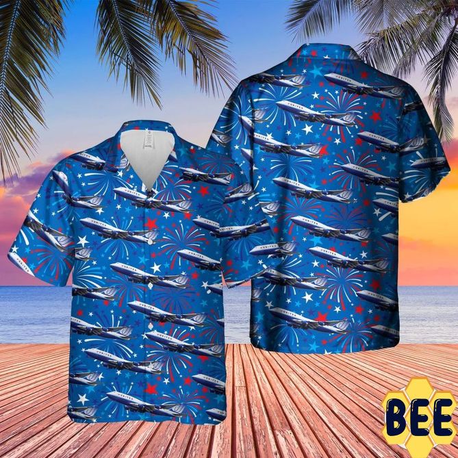 Us Airlines 4 Boeing 747-422 4th Of July Trending Hawaiian Shirt