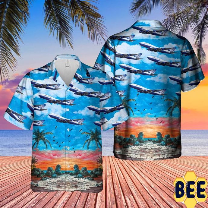 Us Airlines 4 Boeing 747-422 Trending Hawaiian Shirt