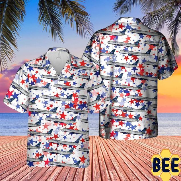 Us Airlines 5 Airbus A320-232 4th Of July Trending Hawaiian Shirt