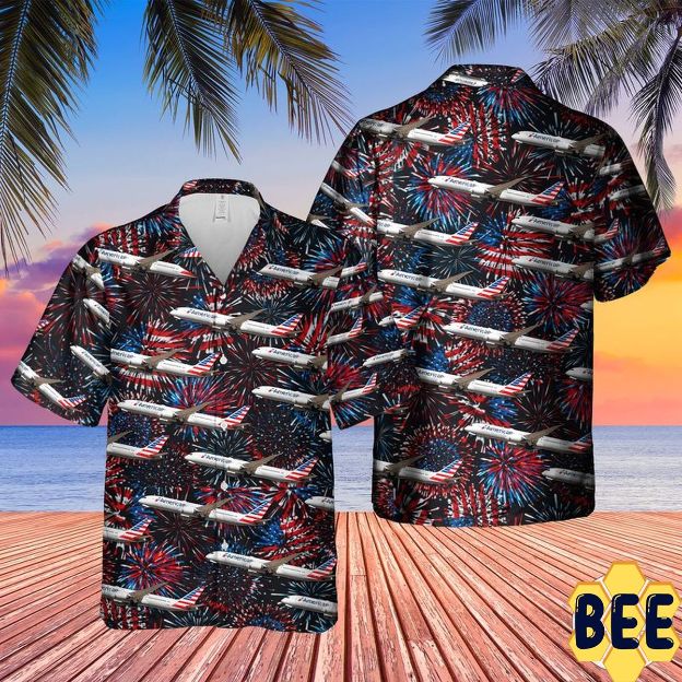 Us Airlines Boeing 787-9 Dreamliner 4th Of July Trending Hawaiian Shirt