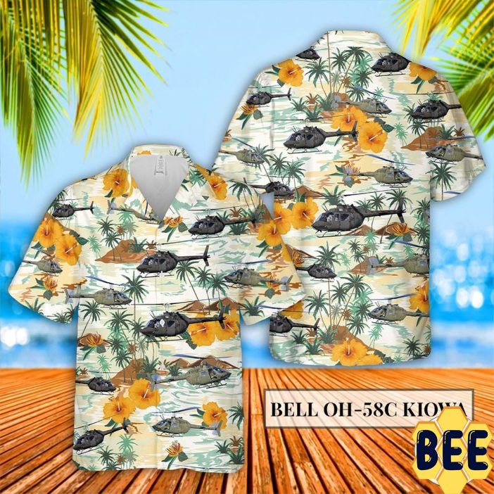 Us Army Bell Oh-58c Kiowa Trending Hawaiian Shirt