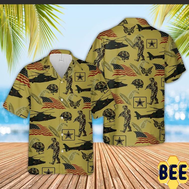 Us Army Short Sleeve Trending Hawaiian Shirt