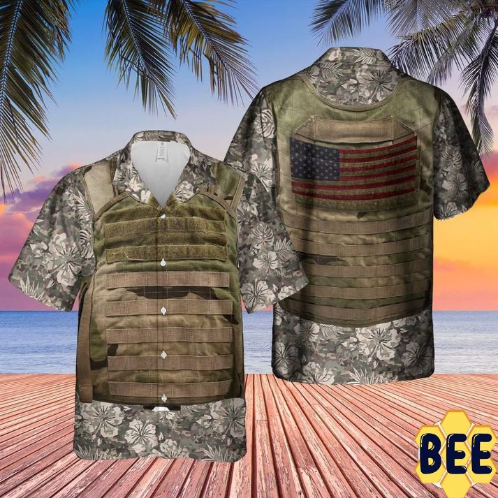 Us Army Tactical Vest Trending Hawaiian Shirt - Beeteeshop