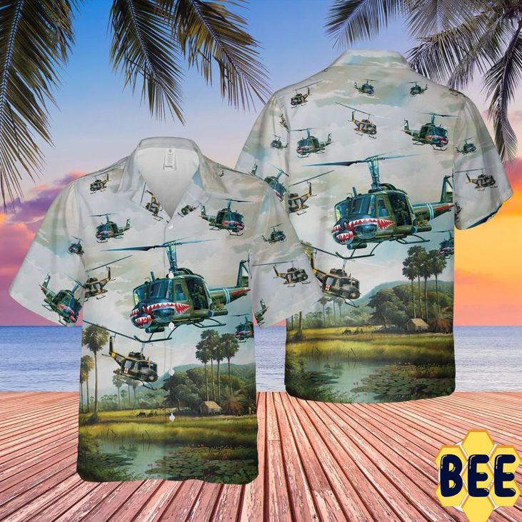 Us Army Uh-1 Iroquois Huey Trending Hawaiian Shirt