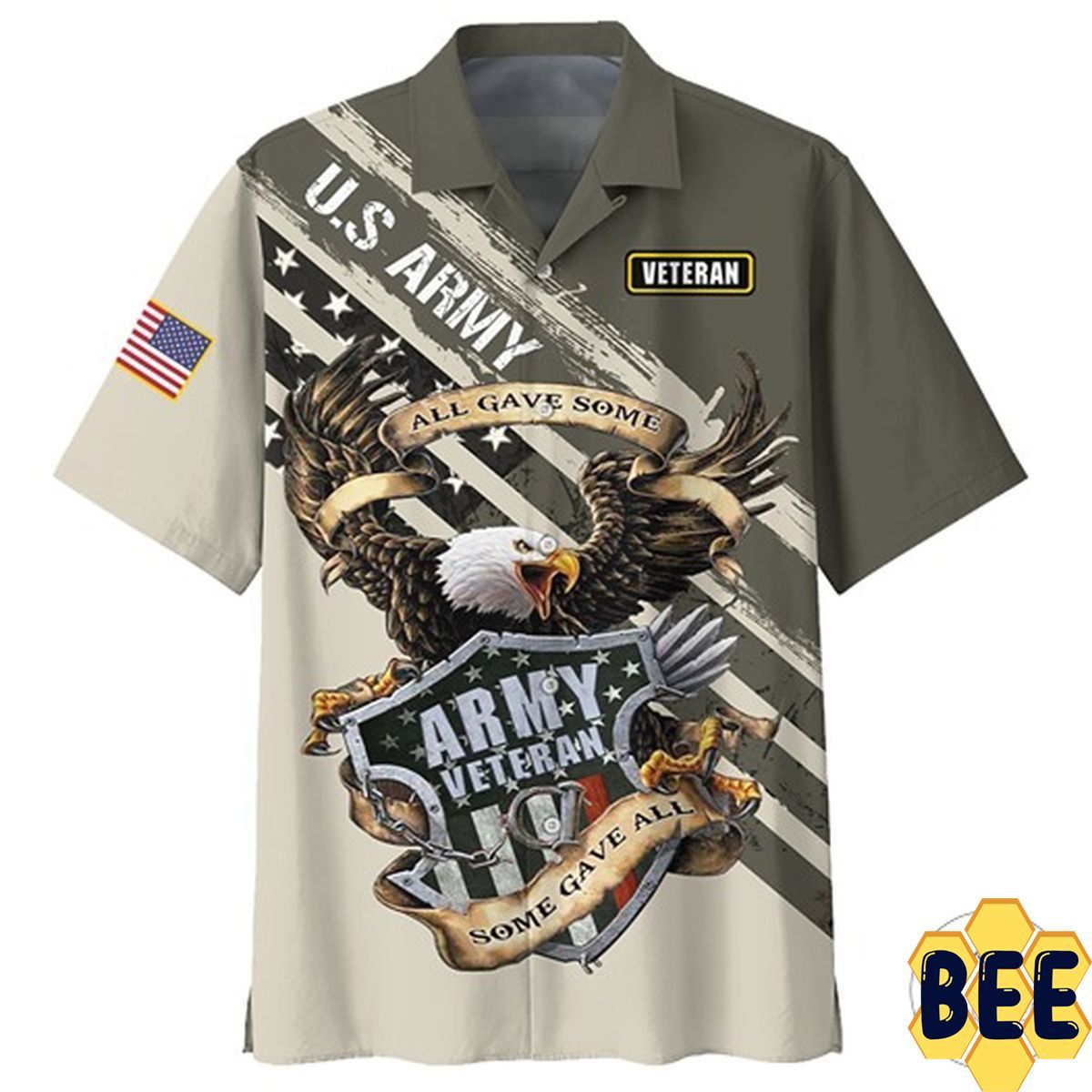 Us Army Veteran Eagle Flag Trending Hawaiian Shirt