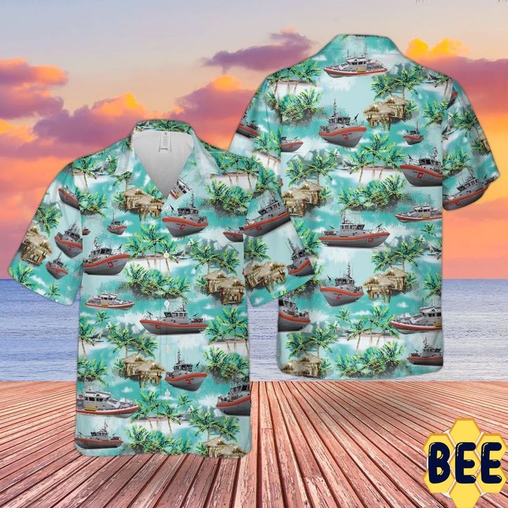 Us Coast Guard Response Boat Trending Hawaiian Shirt