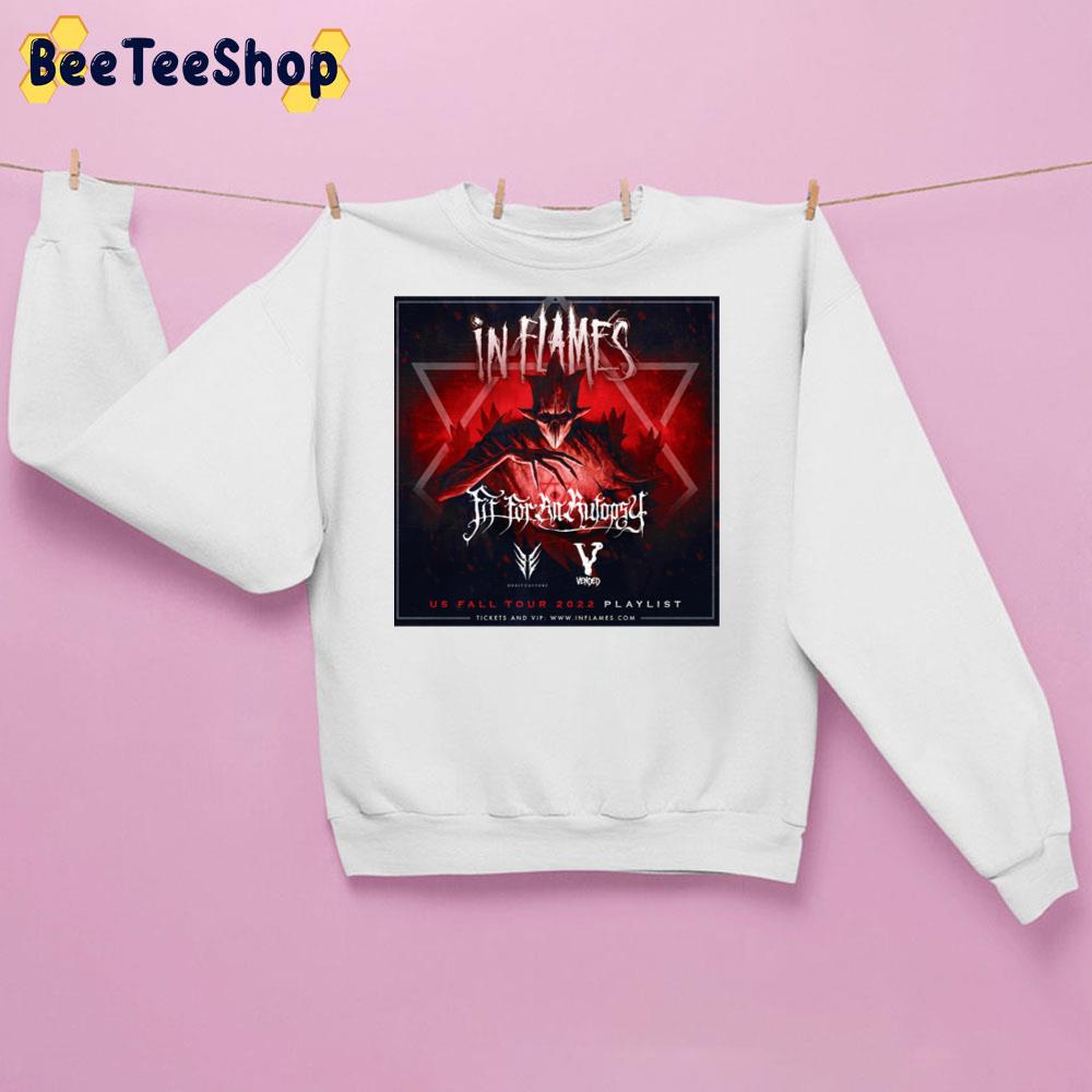 Us Fall Tour 2022 Playlist In Flames Band Unisex Sweatshirt