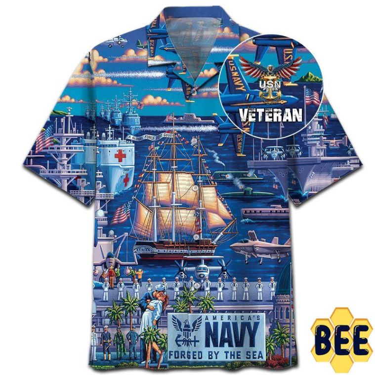 Us Navy Forget By The Sea Trending Hawaiian Shirt