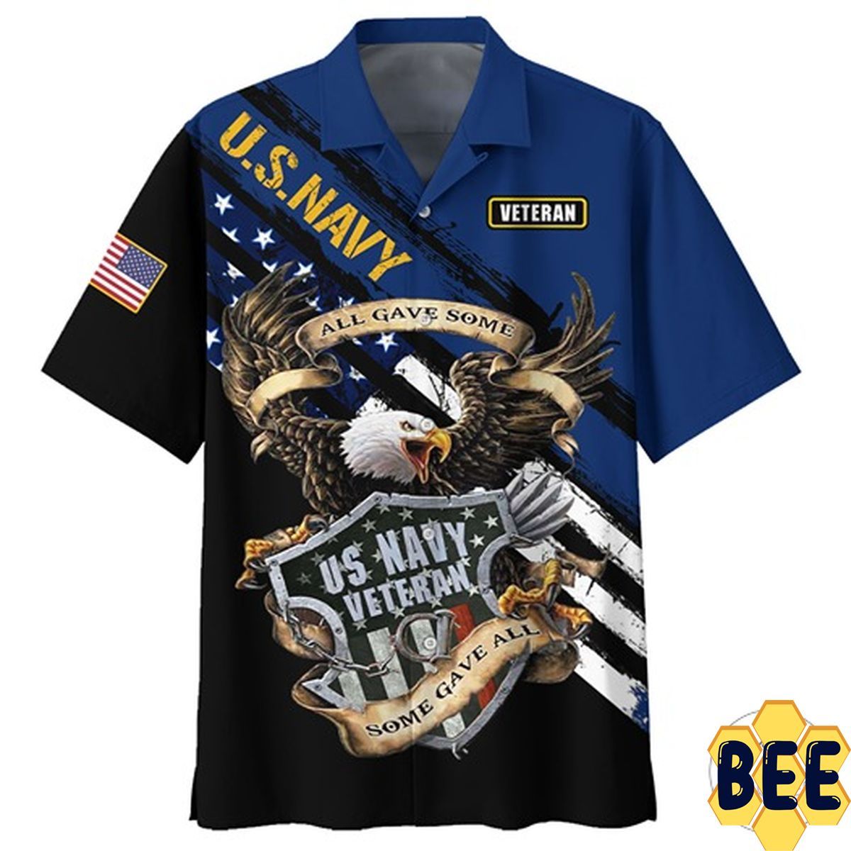 Us Navy Veteran Eagle Flag Trending Hawaiian Shirt