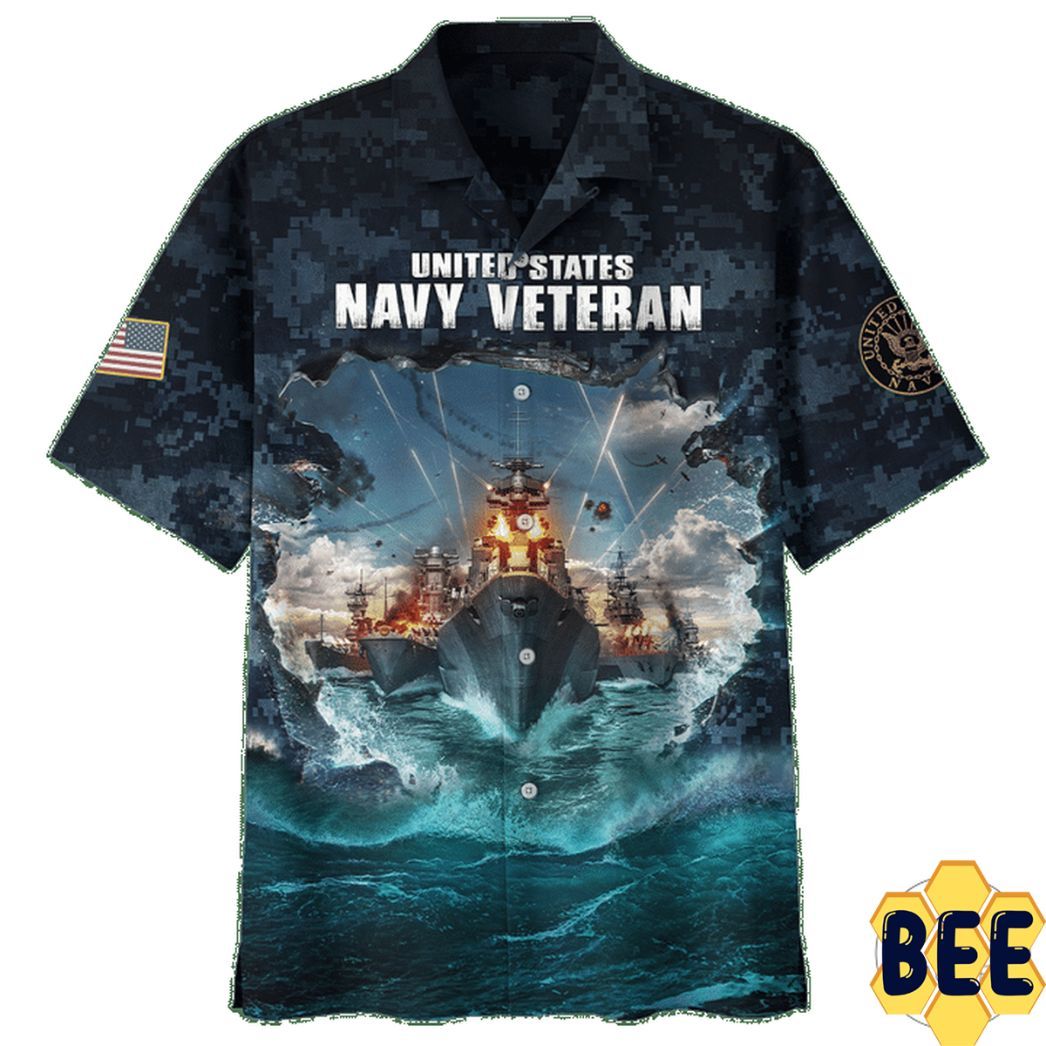 Us Navy Veteran Uss War Ship Trending Hawaiian Shirt