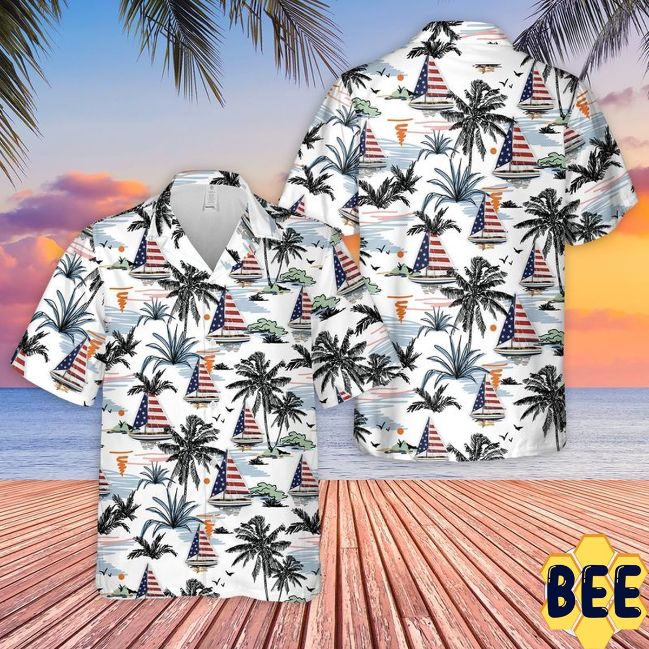 Us Sailboat Trending Hawaiian Shirt