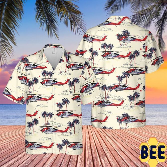 Us San Diego Fire-Rescue Helicopter Trending Hawaiian Shirt