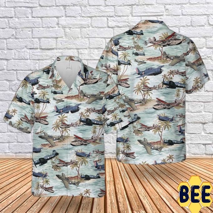 Us Wwii Aircraft Tropical Trending Hawaiian Shirt