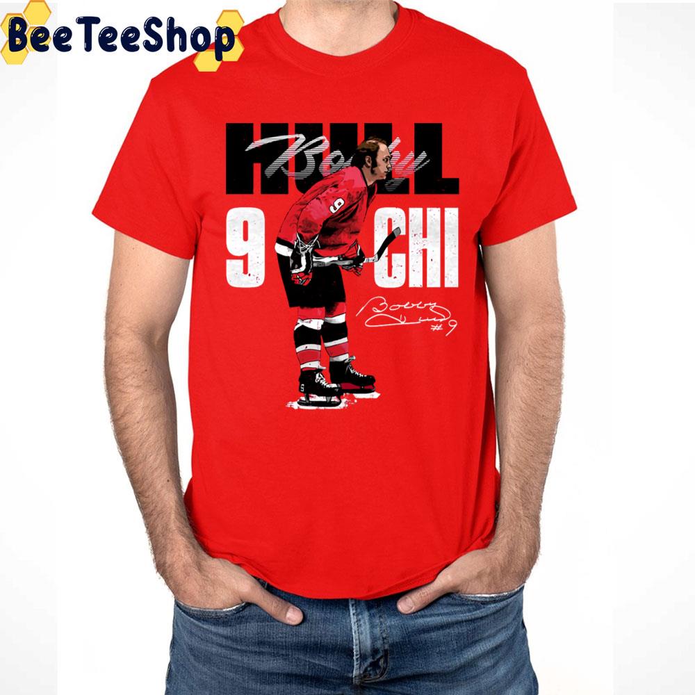 Vintage Art Bobby Hull Signature Chicago Bold Hockey Unisex T-Shirt