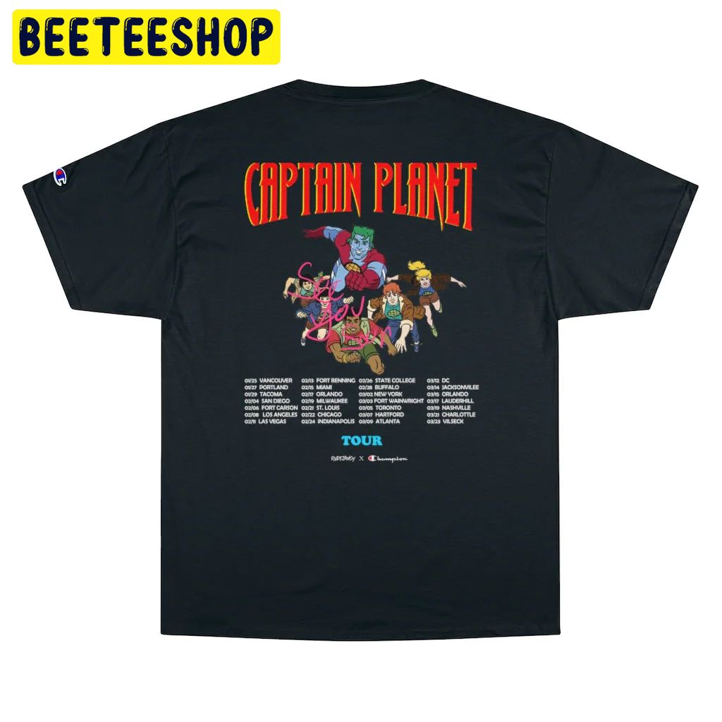 Vintage Captain Planet Trendy Champion Double Side Unisex Shirt ...