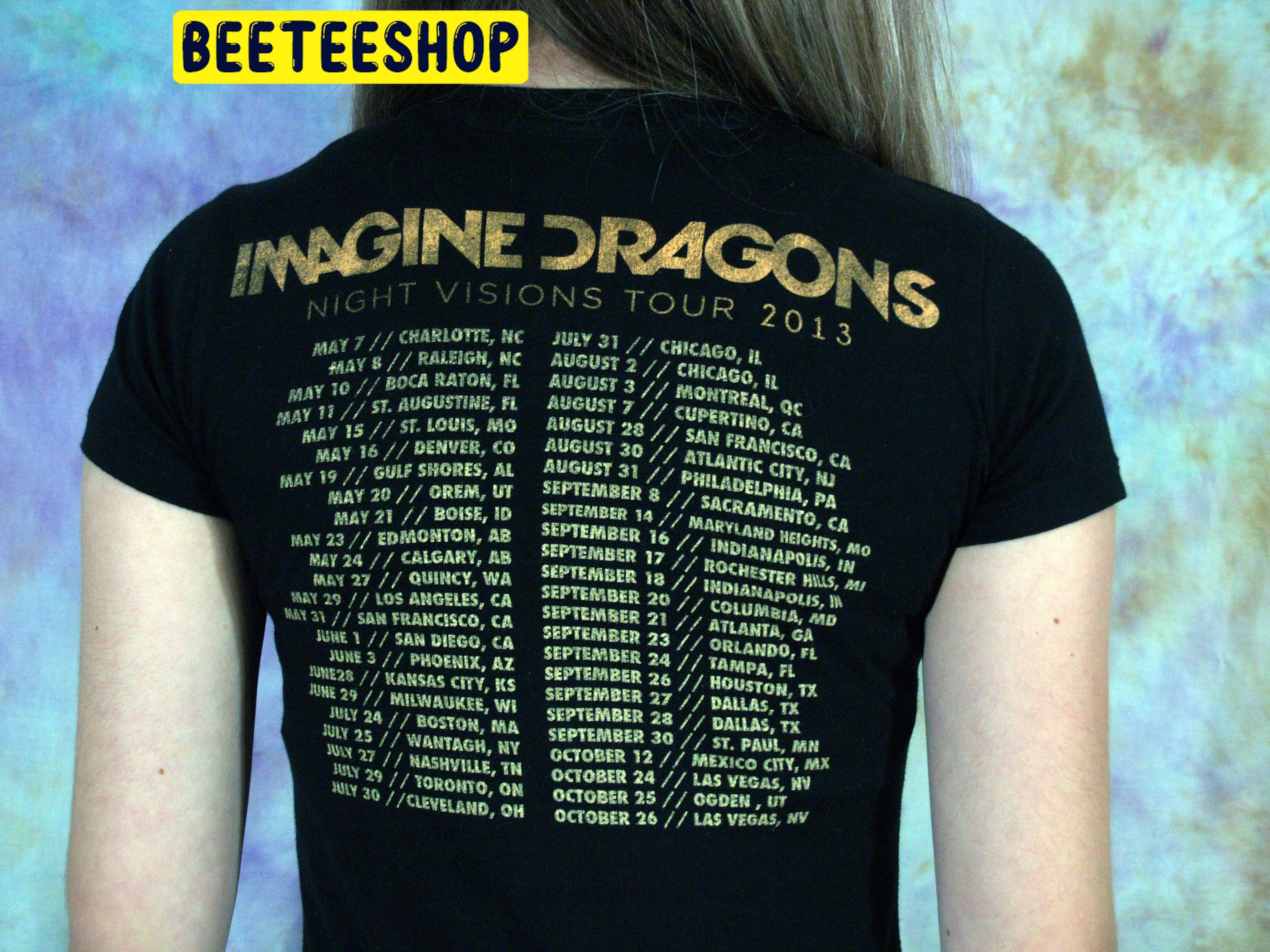 Vintage Imagine Dragons Big Logo Double Side Unisex Shirt