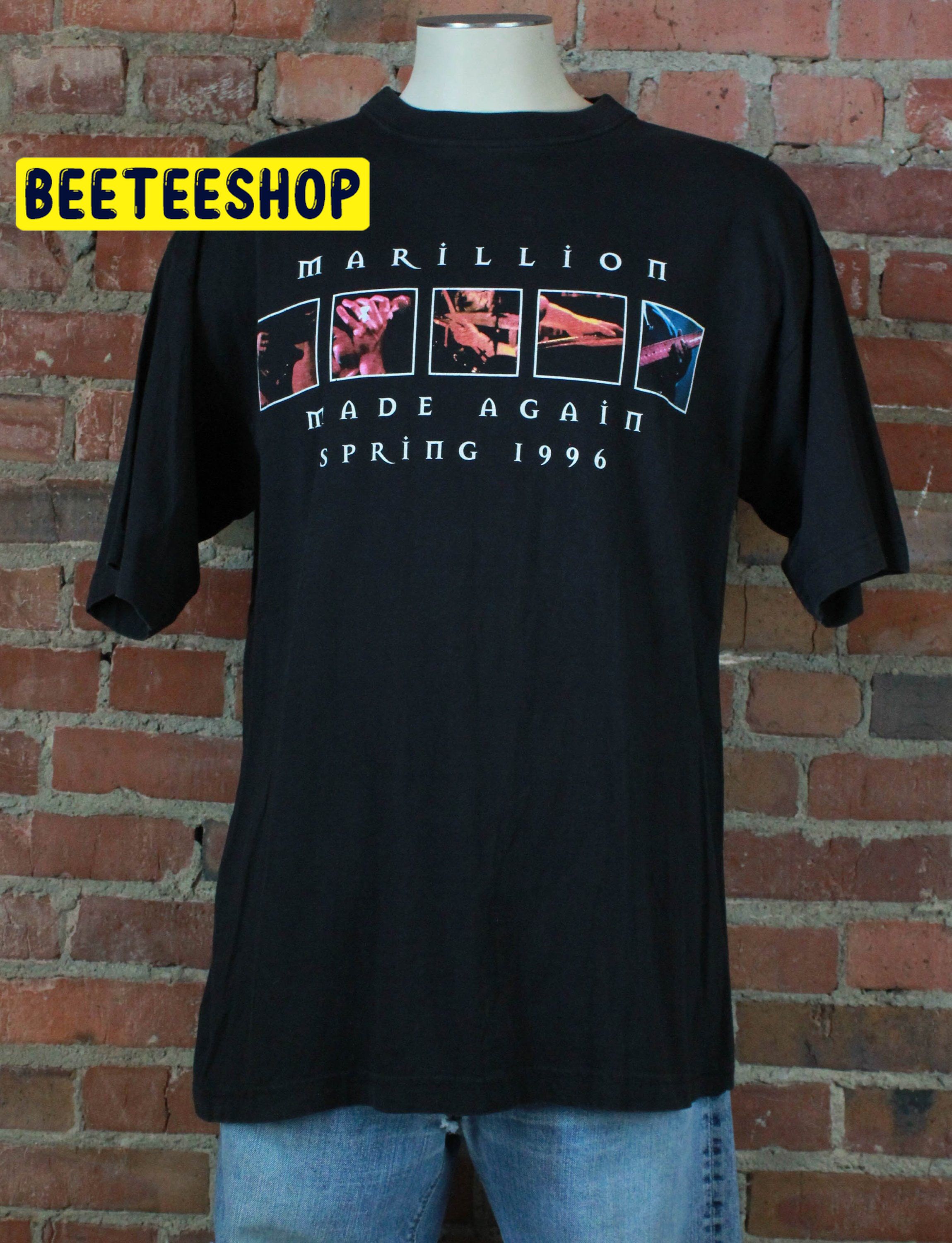 Vintage Marillion Concert 1996 Made Again Spring European Tour Double Side Unisex Shirt