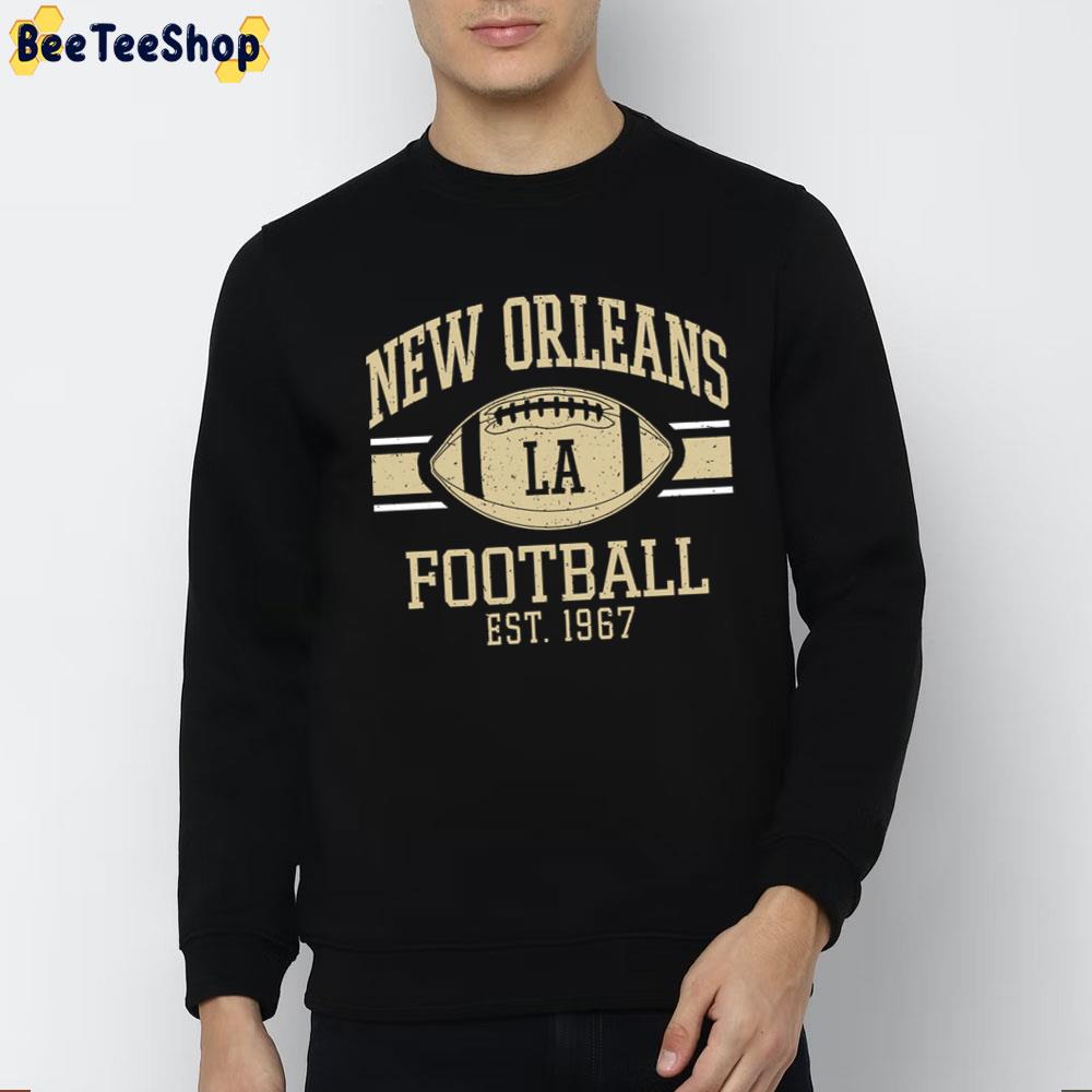 Vintage New Orleans Football Team Louisiana Nola Retro Graphic Unisex T- shirt - Teeruto