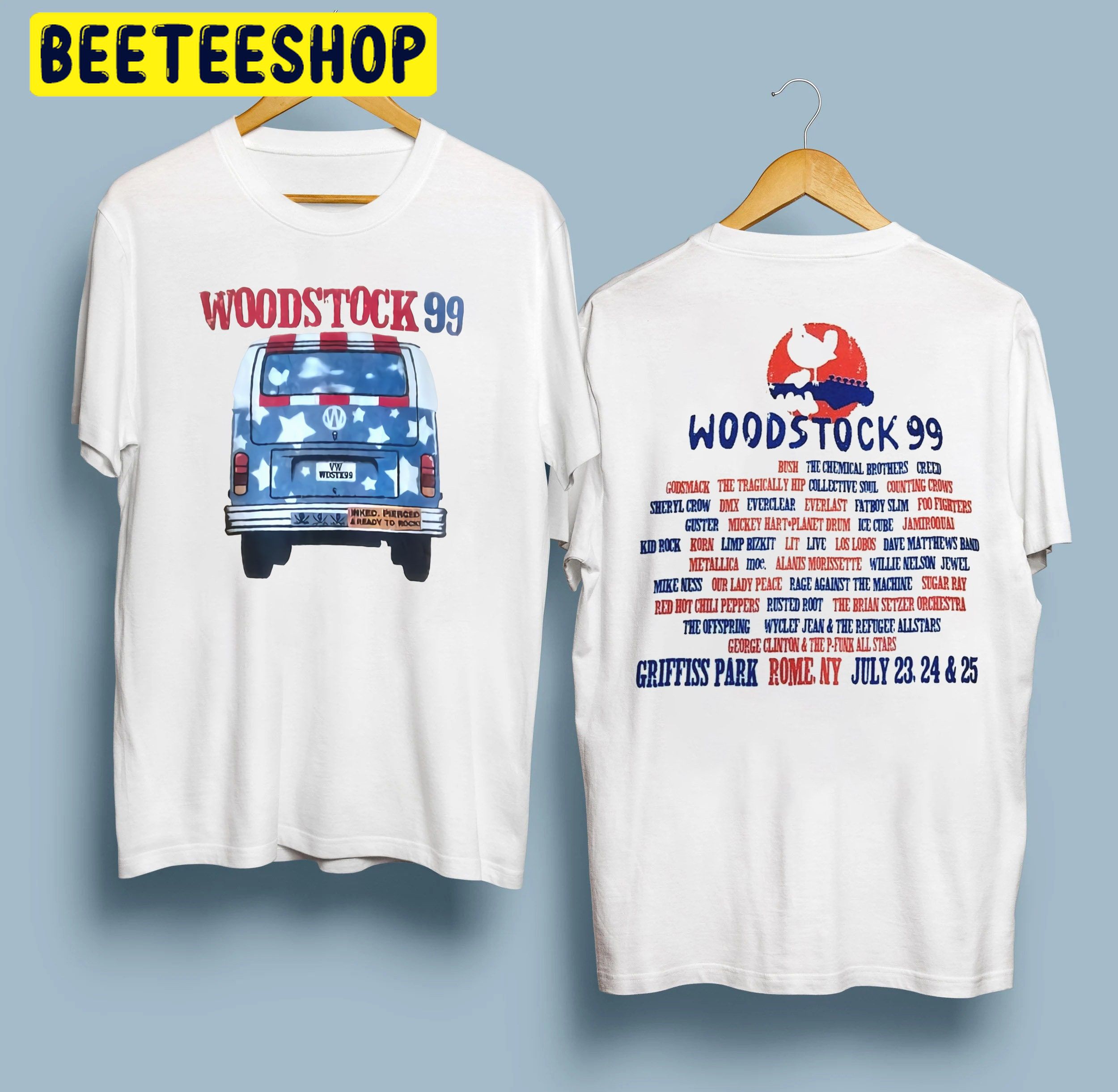 Vintage Woodstock 99 Double Side Unisex Shirt