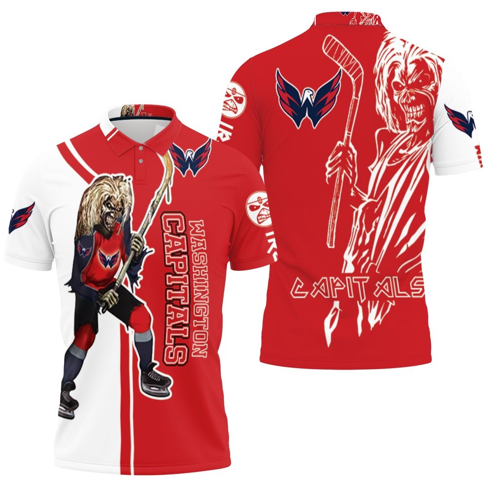 Washington Capitals And Zombie For Fans 3D All Over Print Polo Shirt