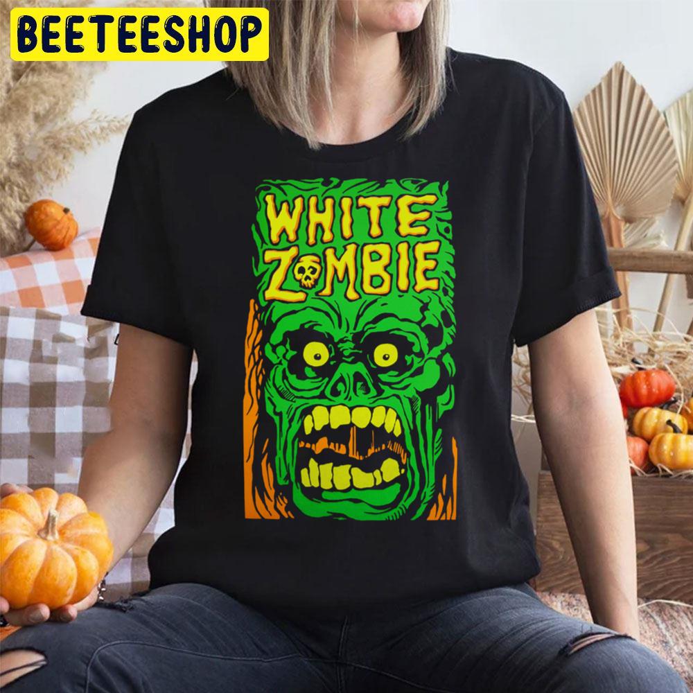 Green Monster Yell Shirt - White Zombie