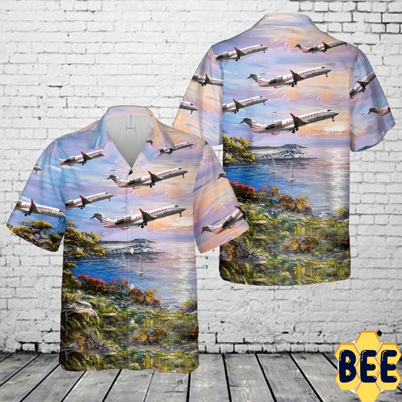 Xojet Bombardier Crj-200lr Trending Hawaiian Shirt