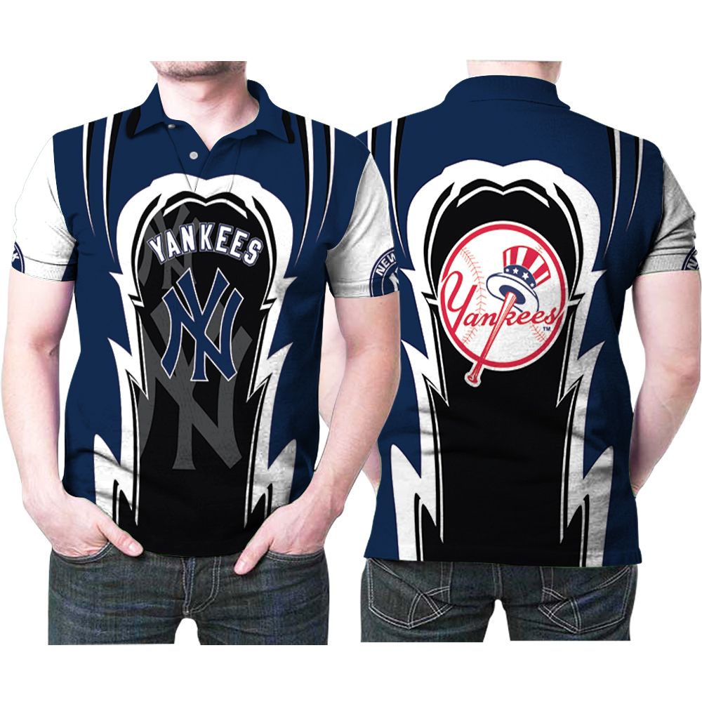 Yankees New York Yankees Logo 3D All Over Print Polo Shirt