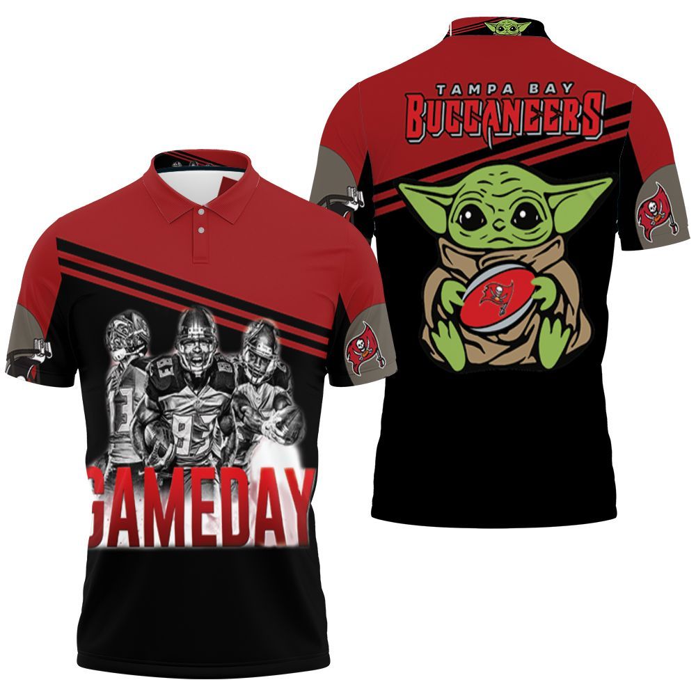 Yoda Tampa Bay Buccaneers 4 Game Day Nfc South Division Champions Super Bowl 2021 3D All Over Print Polo Shirt