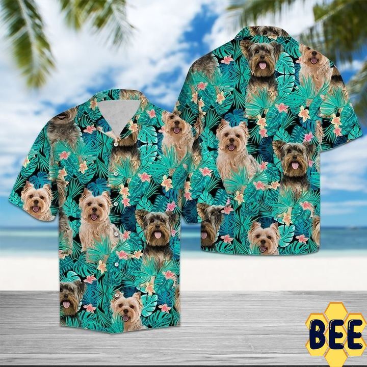 Yorkshire Terrier Tropical Trending Hawaiian Shirt