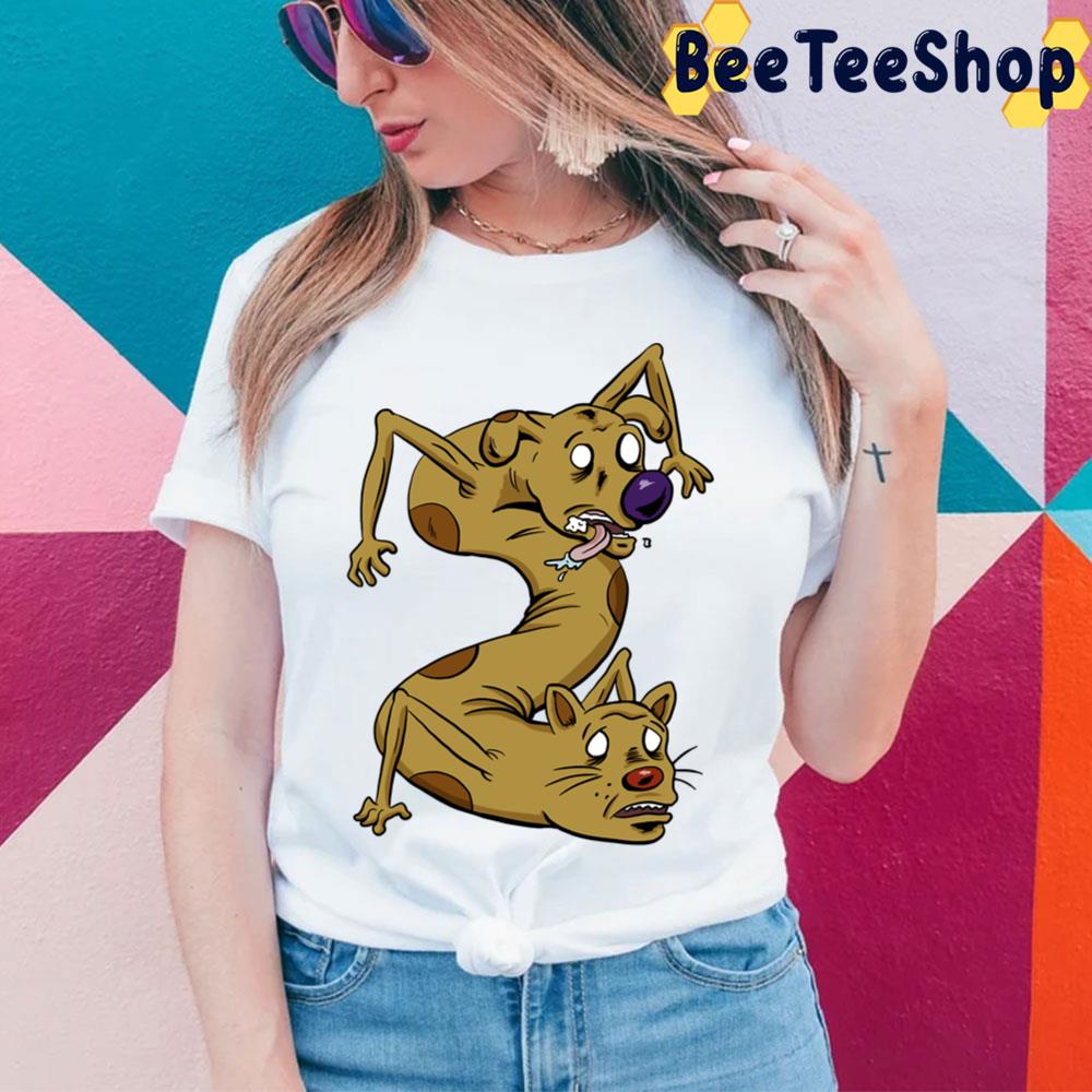 Zombie Catdog Cartoon Cute Trending Unisex T-Shirt - Beeteeshop