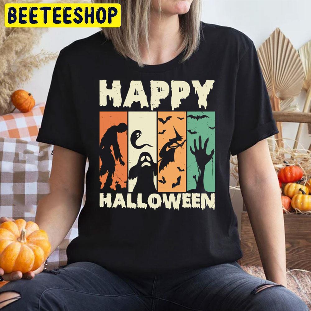 Zombie Ghost Bat Happy Halloween Trending Unisex T-Shirt