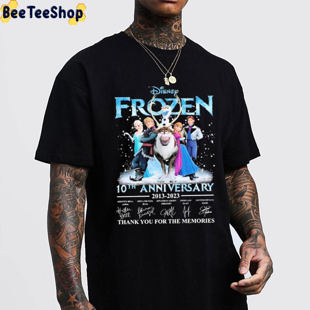 10th Anniversary 2013 2023 Frozen Thank You For The Memories Trending Unisex T-Shirt