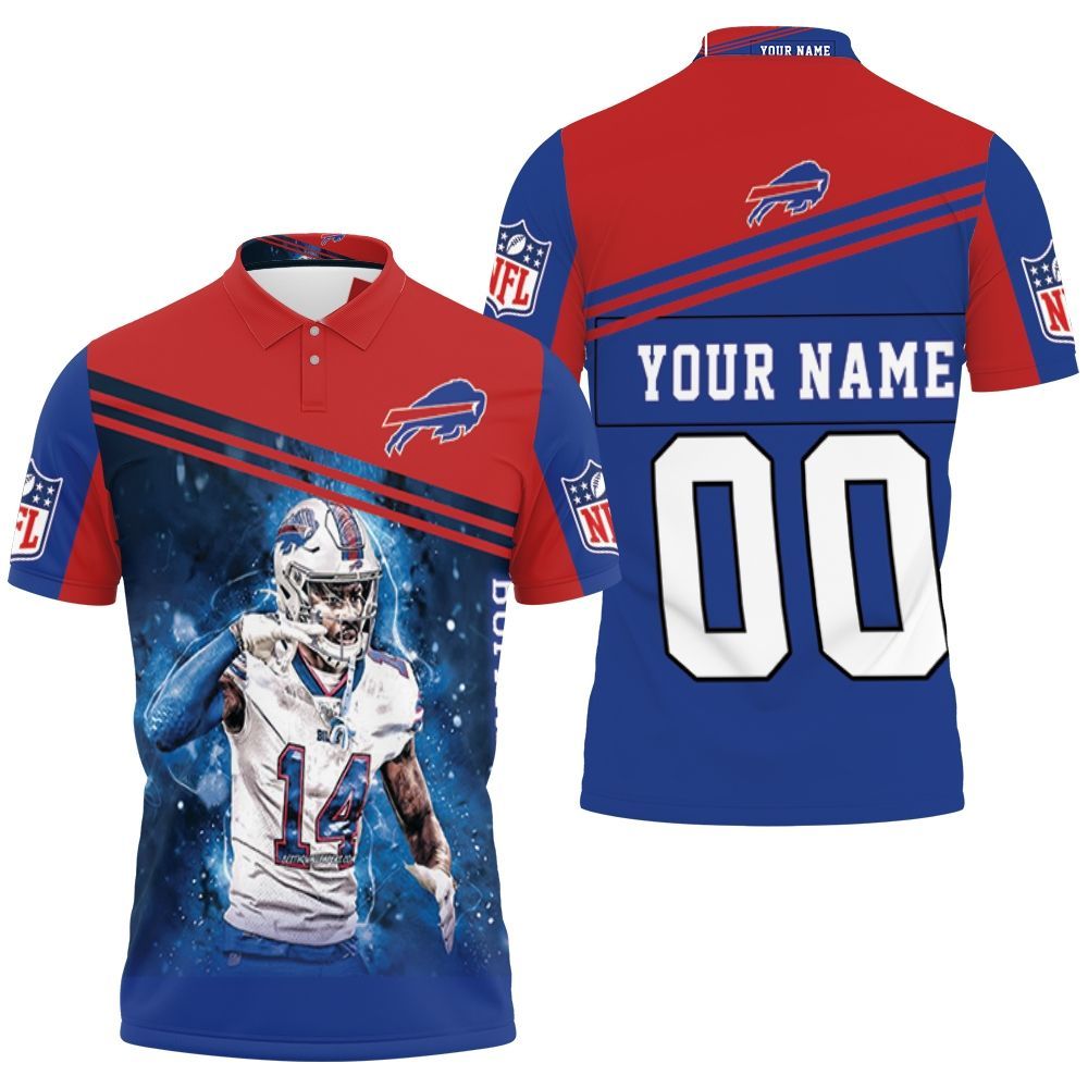 14 Stefon Diggs 14 Buffalo Bills Great Player 2020 Nfl Season Personalized 3D All Over Print Polo Shirt