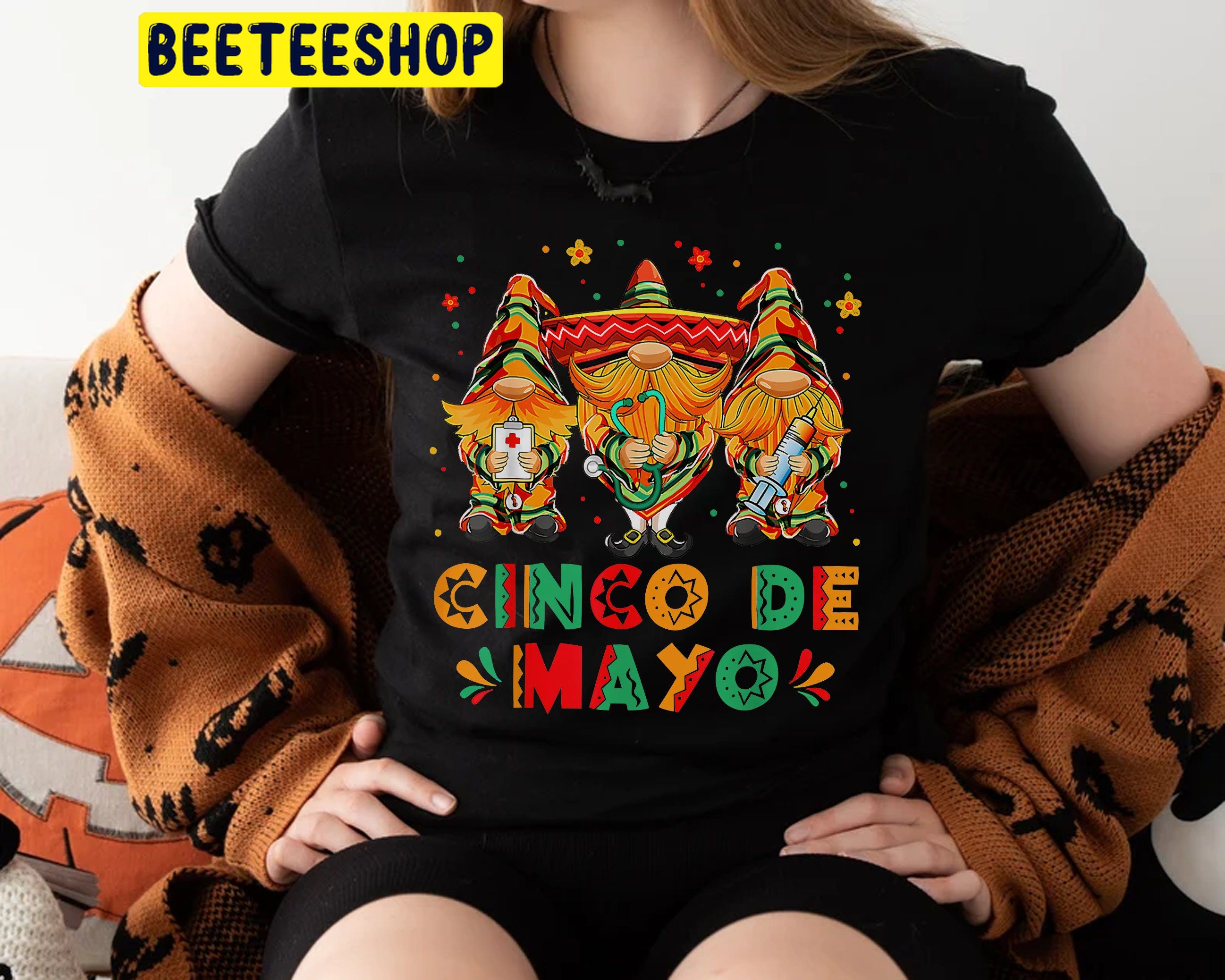 3 Gnome Nurses Cinco De Mayo Trending Unisex Shirt