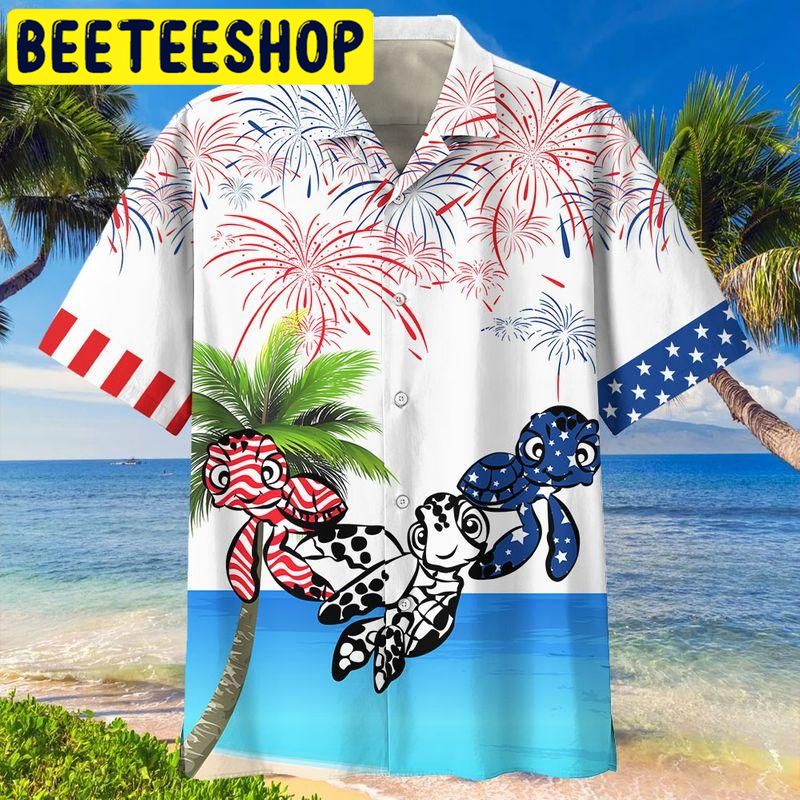 4th Of July Turtles Independence Hawaiian Shirt