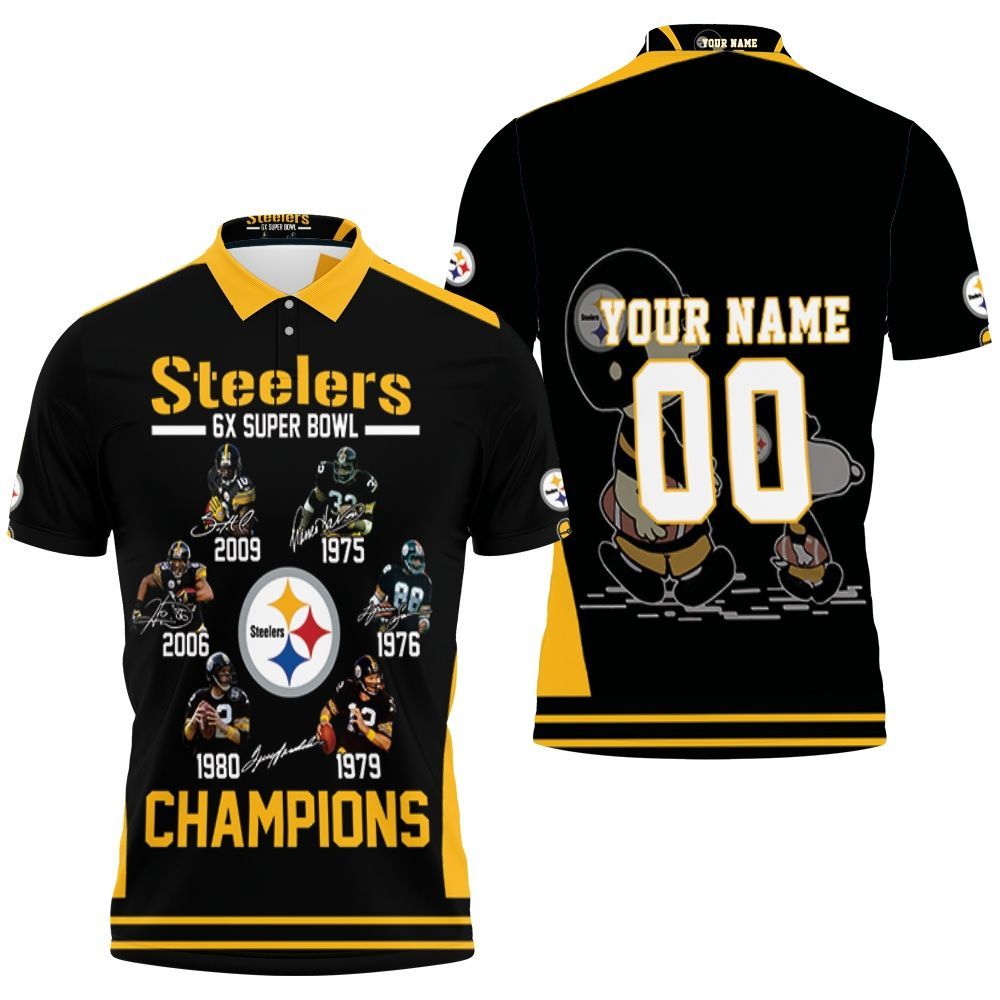 6x Super Bowl Champions Pittsburgh Steelers Personalized 2020 Nfl Season Snoopy Vs Peanuts Personalized 3D All Over Print Polo Shirt