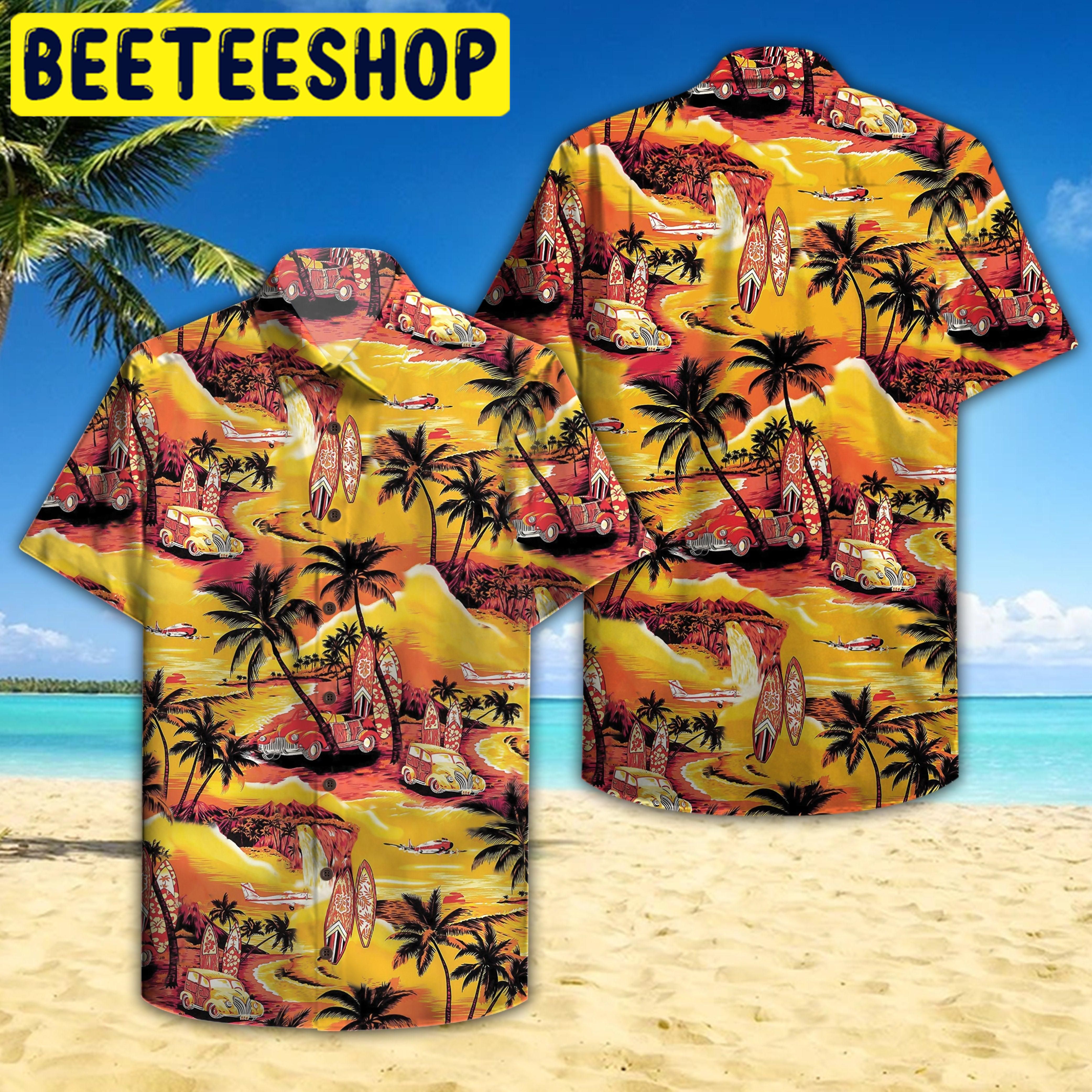 90’s Orange and Yellow Hawaiian Sunset Hawaiian Shirt