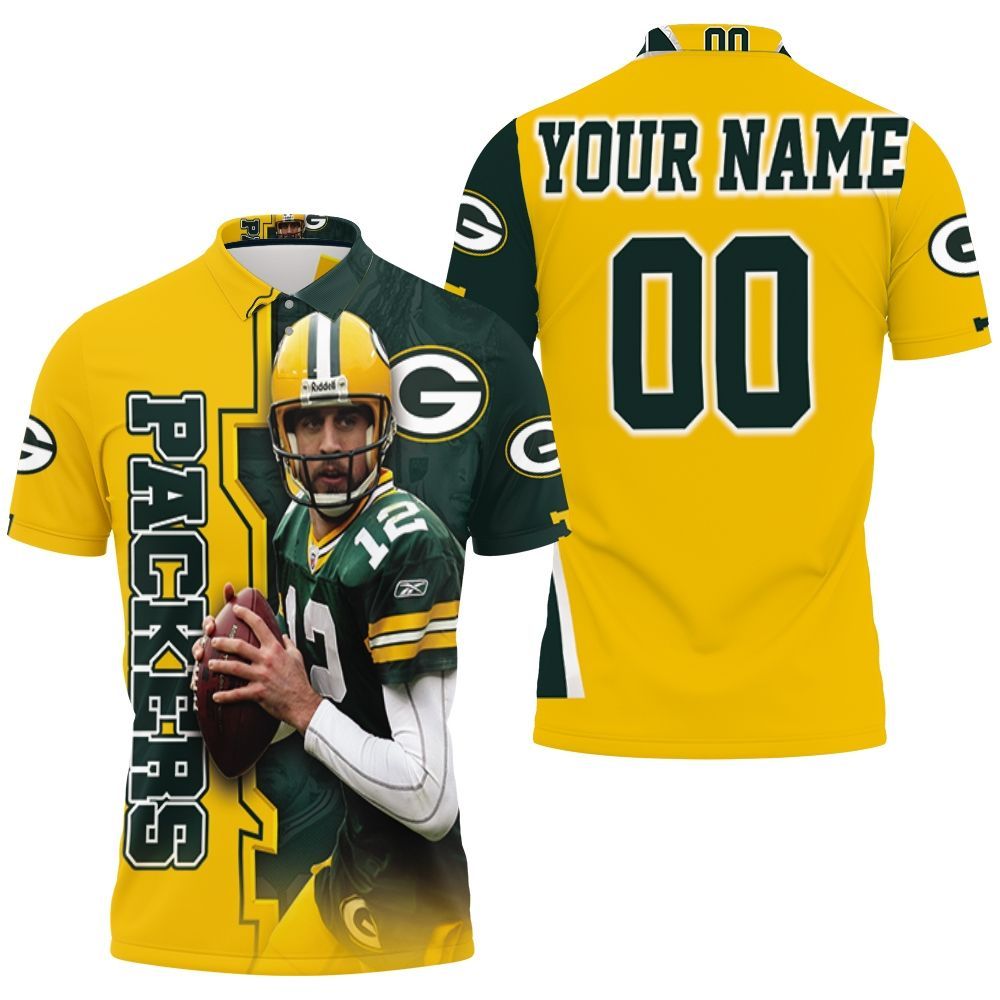 Aaron Rodgers 12 Green Bay Packers Nfl 2020 Season Champion Thanks Super Bowl Personalized 3D All Over Print Polo Shirt