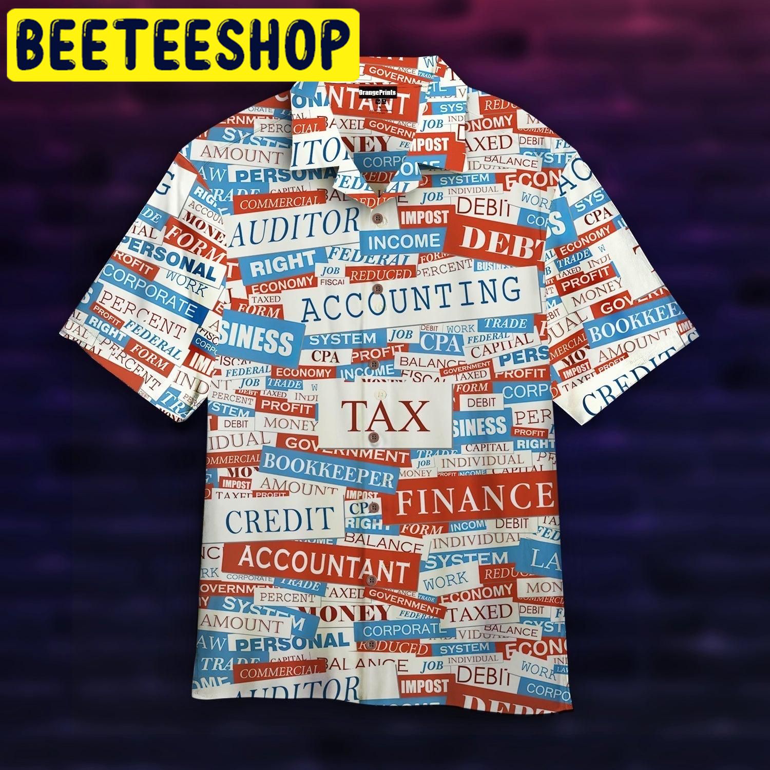 Accounting Text Gift Hawaiian Shirt