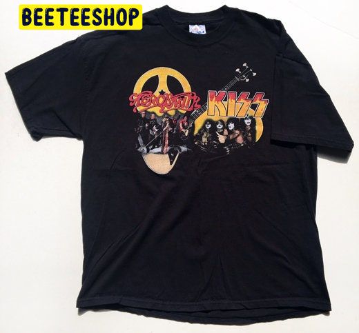 Aerosmith  Kiss 2003 2004 Tour Concert Trending Unisex Shirt