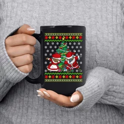 African American Dabbing Santa Mrs Claus Christmas Tree Gift Mug