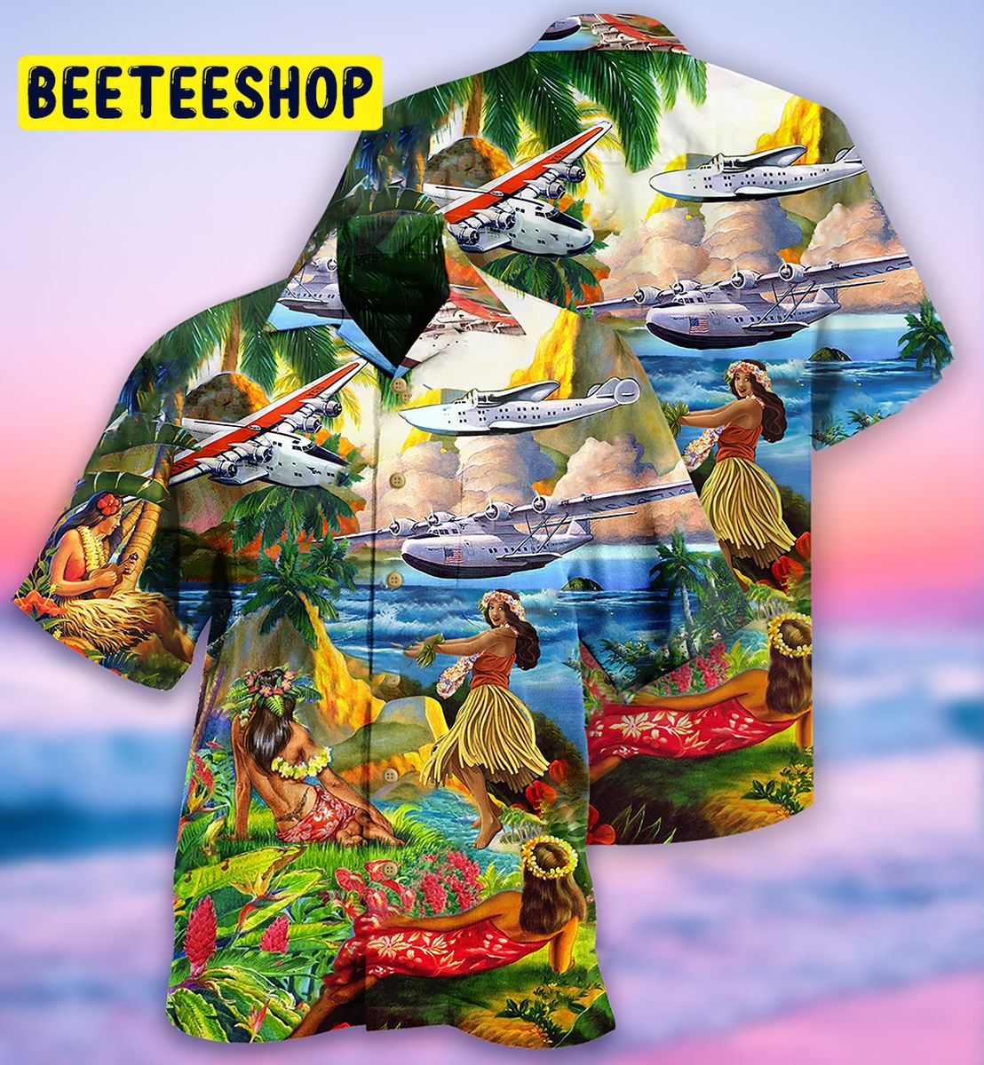 Airplane Love Hawaii Forever Trending Hawaiian Shirt