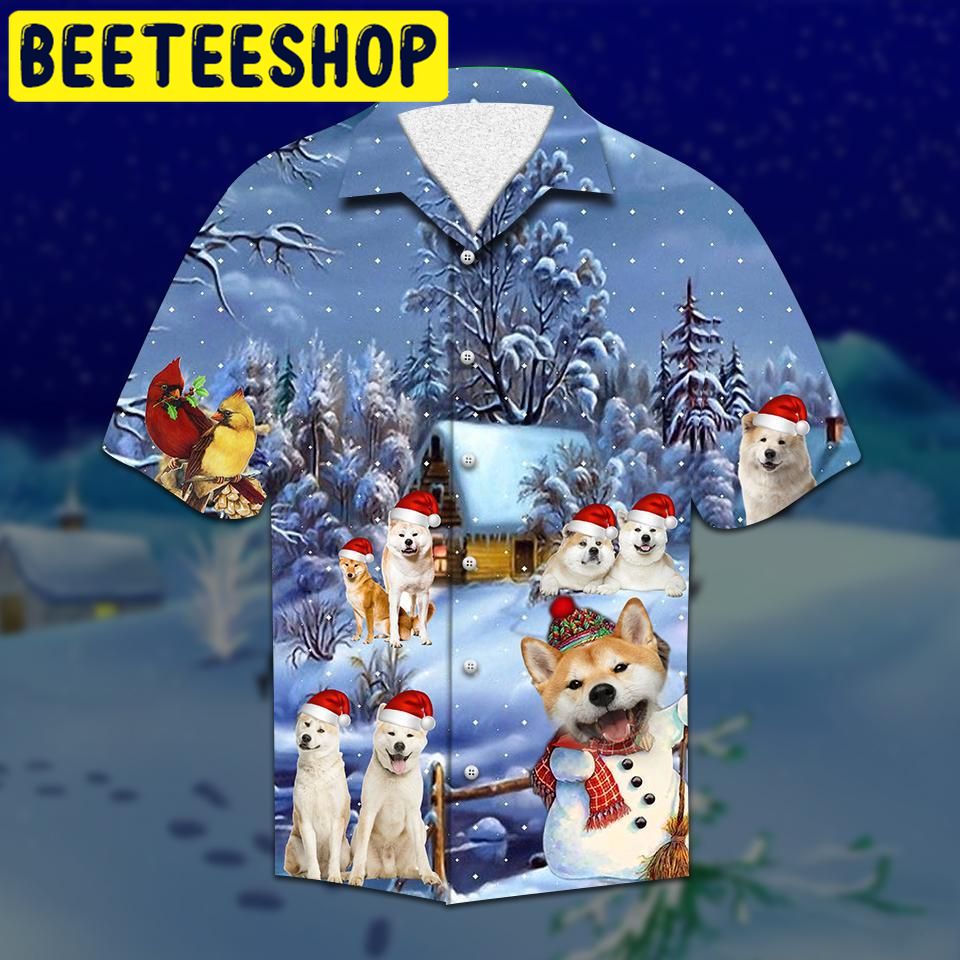 Akita Christmas Hawaiian Shirt