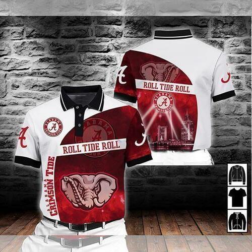 Alabama Crimson Tide Ncaa For Tide Fan Polo 3d Polo Hoodie All Over Print Shirt 3d T-shirt