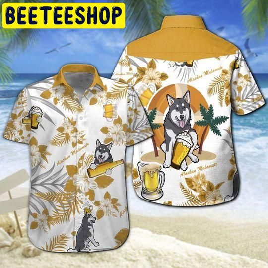 Alaskan Malamute Beer Hawaiian Shirt